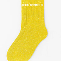 Chaussettes à Paillettes "Blondinette" Jaune