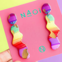 Boucles d’oreilles arc-en-ciel