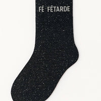 Chaussettes à Paillettes "Fêtarde" Noir