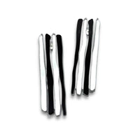 Art | Boucles d'oreilles noir et argenté