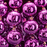 Vase boules métalisées lilas