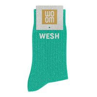 Chaussettes à Paillettes "Wesh" Vert