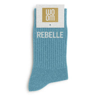 Chaussettes à Paillettes "Rebelle" Turquoise