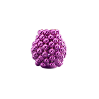 Vase boules métalisées lilas