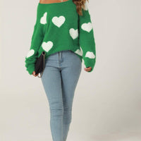 Pull à motif cœur