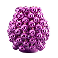 Vase boules métalisées lilas
