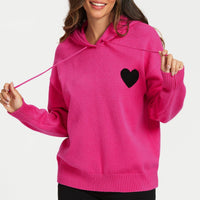 Sweat à capuche rose fuchsia