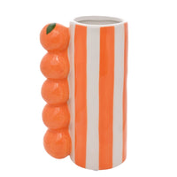 Vase rayé orange Hestia