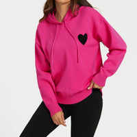 Sweat à capuche rose fuchsia