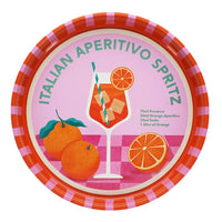 Plateau rond en métal - Aperitivo Spritz
