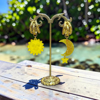 Boucles d'oreilles Astral Doré - Jaune