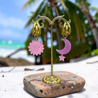 Boucles d'oreilles Astral Doré - Rose