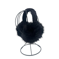 Cache-oreilles en fausse fourrure noire