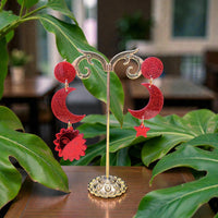 Boucles d'oreilles Céleste - Rouge