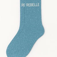 Chaussettes à Paillettes "Rebelle" Turquoise