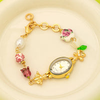 Montre bracelet floral