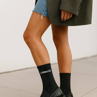 Chaussettes à Paillettes "Connasse" Noir