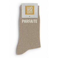 Chaussettes à Paillettes "Parfaite" Beige