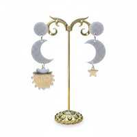 Boucles d'oreilles Céleste - Gris