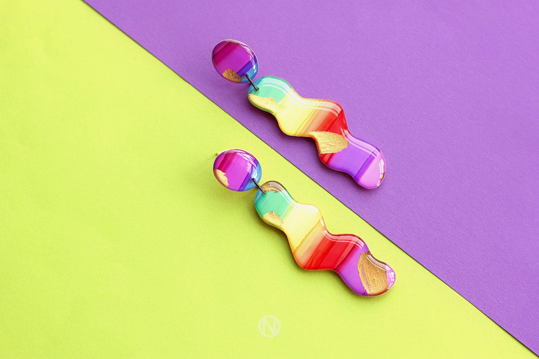 Boucles d’oreilles arc-en-ciel