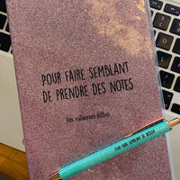 Carnet de notes à paillettes