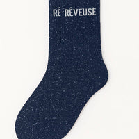 Chaussettes à Paillettes "Rêveuse" Marine