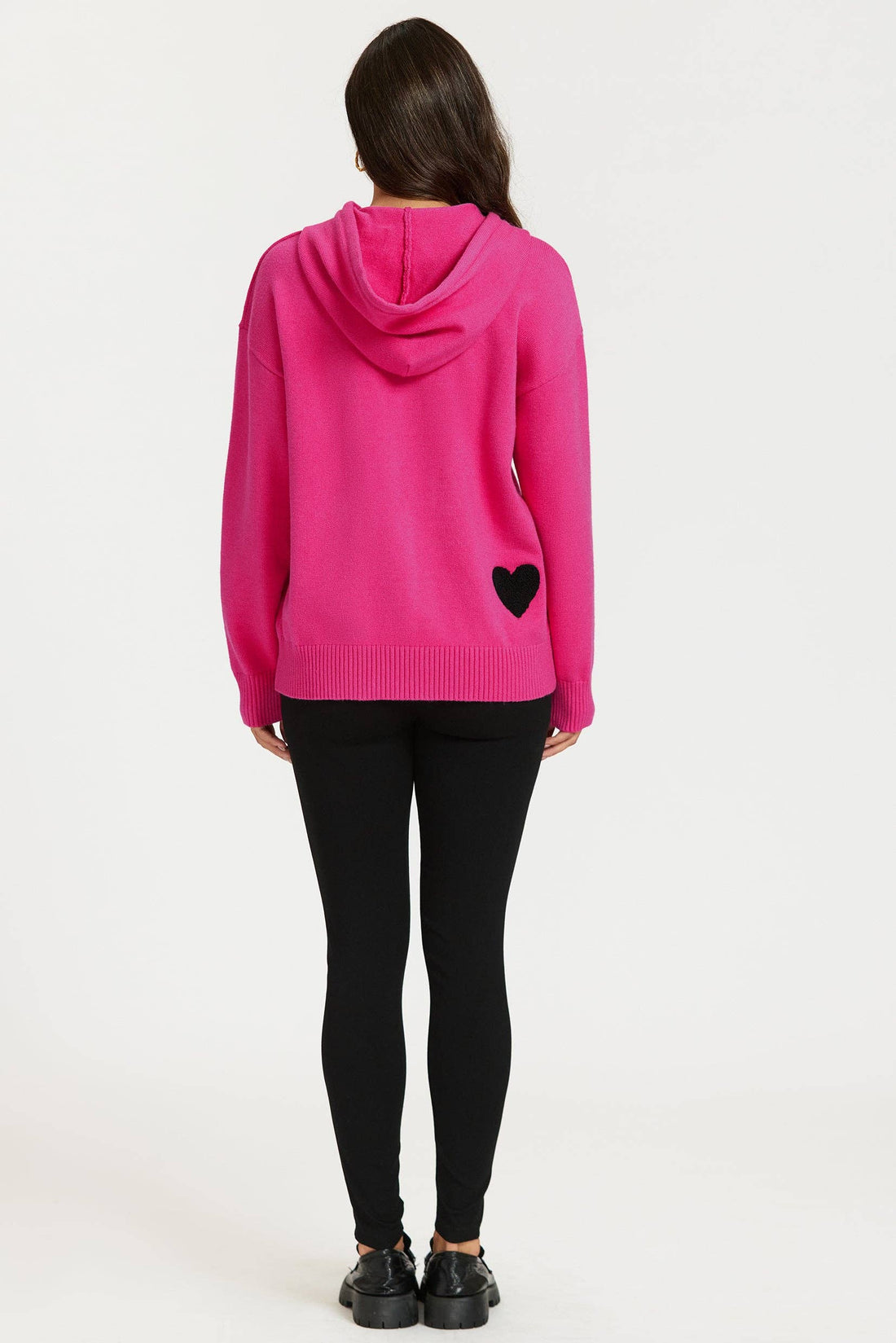 Sweat à capuche rose fuchsia
