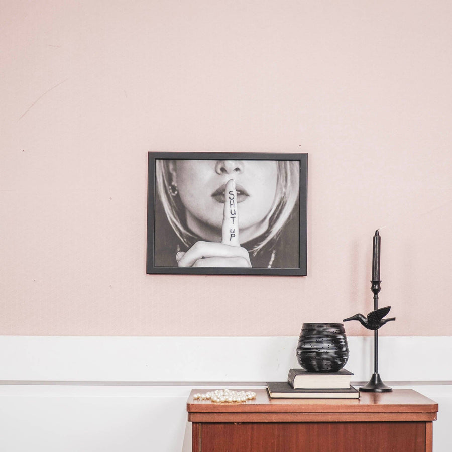 Affiche - Papier - Tais-toi - Blanc