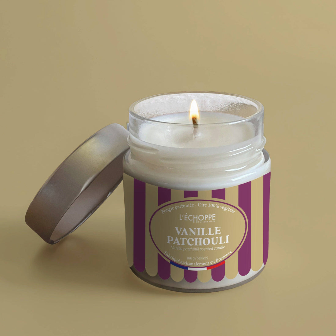 Vanille Patchouli - Bougie parfumée 180g