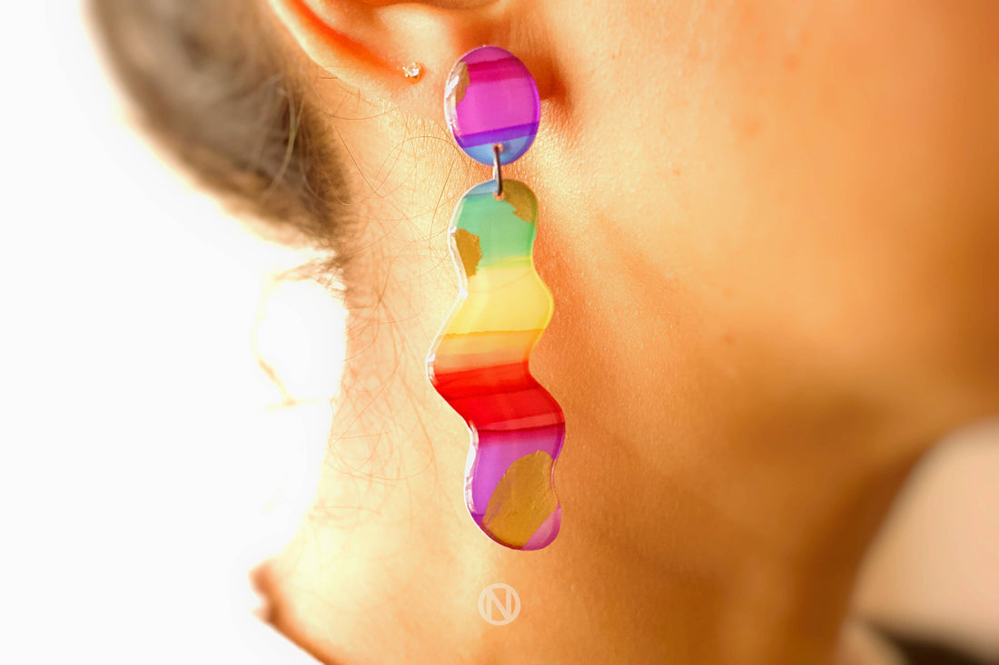Boucles d’oreilles arc-en-ciel