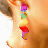 Boucles d’oreilles arc-en-ciel
