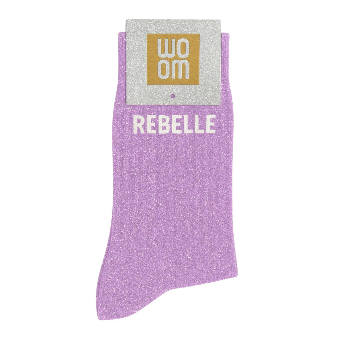 Chaussettes à Paillettes "Rebelle" Mauve