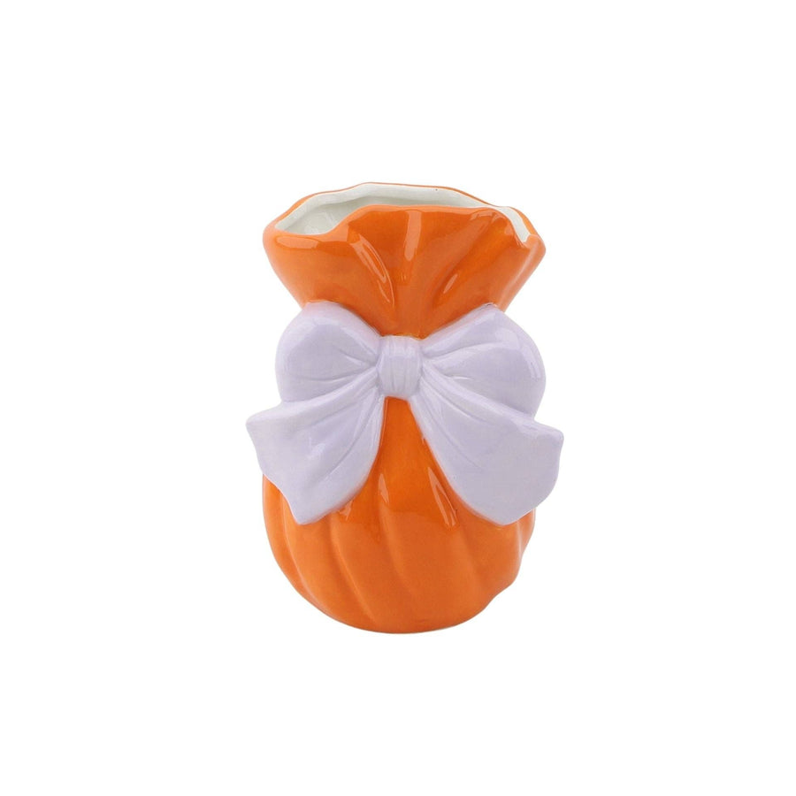 Vase - Bol - Dolomite - Orange/Lilas - 11x10x16cm