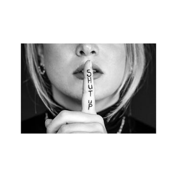 Affiche - Papier - Tais-toi - Blanc