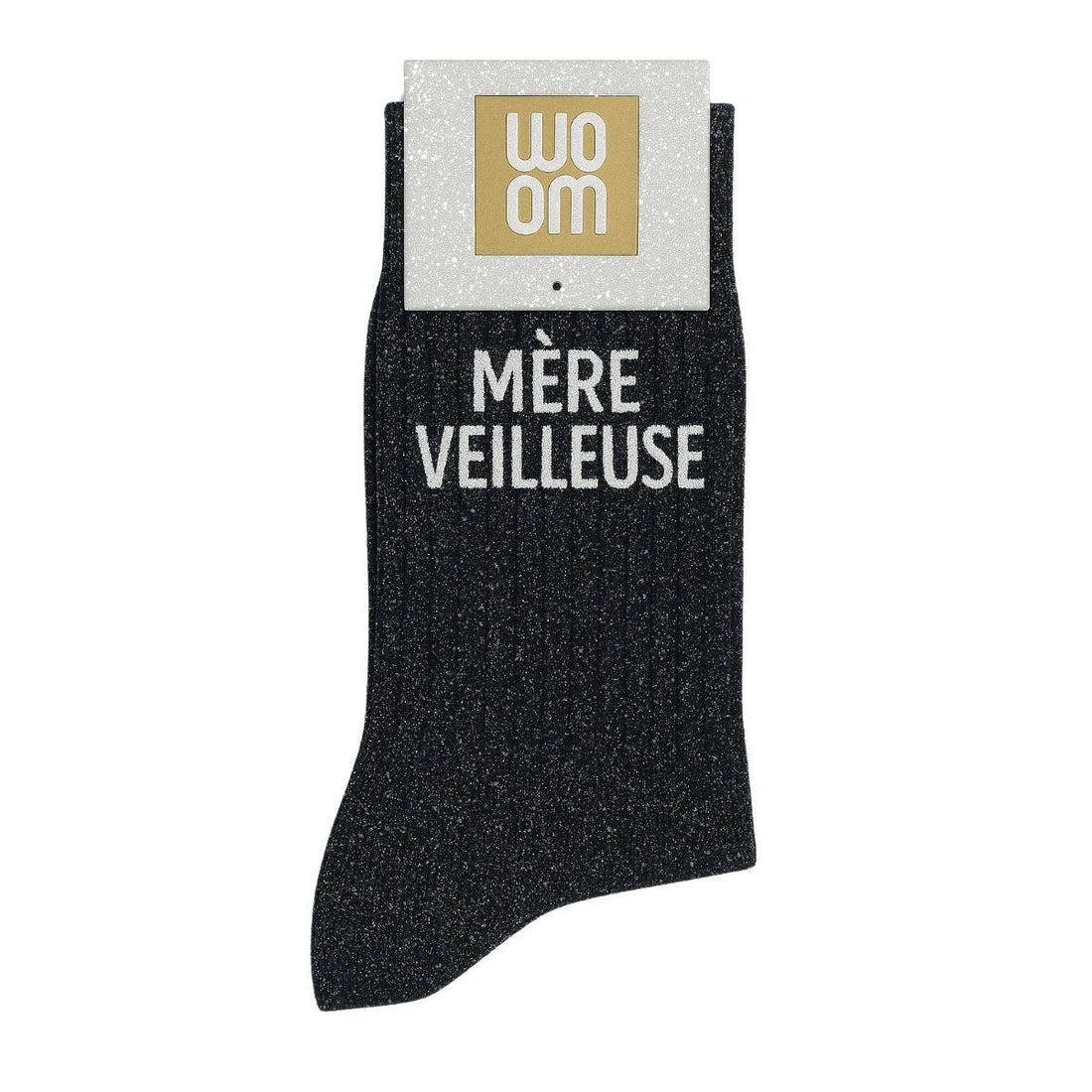 Chaussettes à Paillettes "Mère Veilleuse" Noir