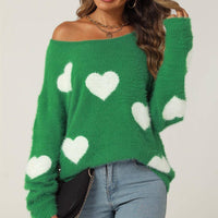 Pull à motif cœur
