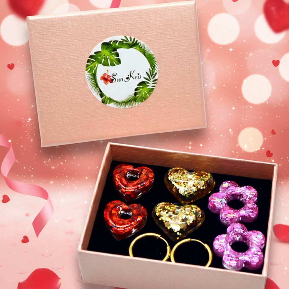 Coffret 3 paires de boucles d&
