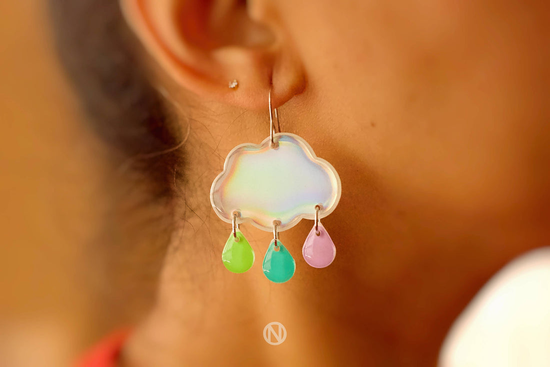 Boucles d’oreilles Pluie pastel