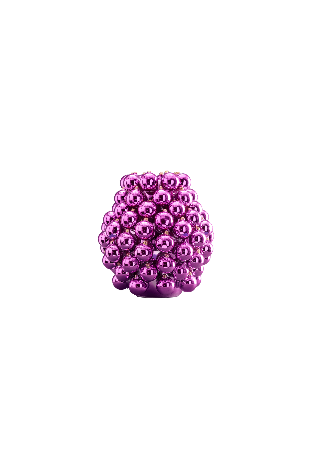 Vase boules métalisées lilas