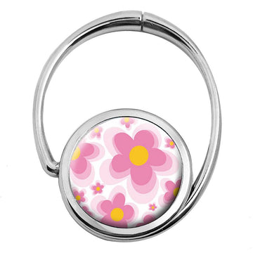 Accroche Sac Pliable Fleurs Roses