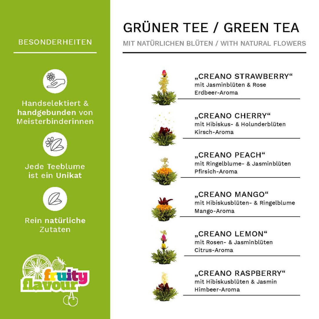 Coffret thé en fleur: Thé vert