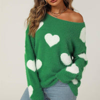 Pull à motif cœur
