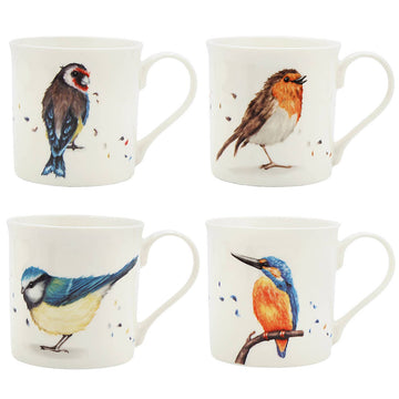Coffret cadeau de 4 mugs Oiseaux britanniques