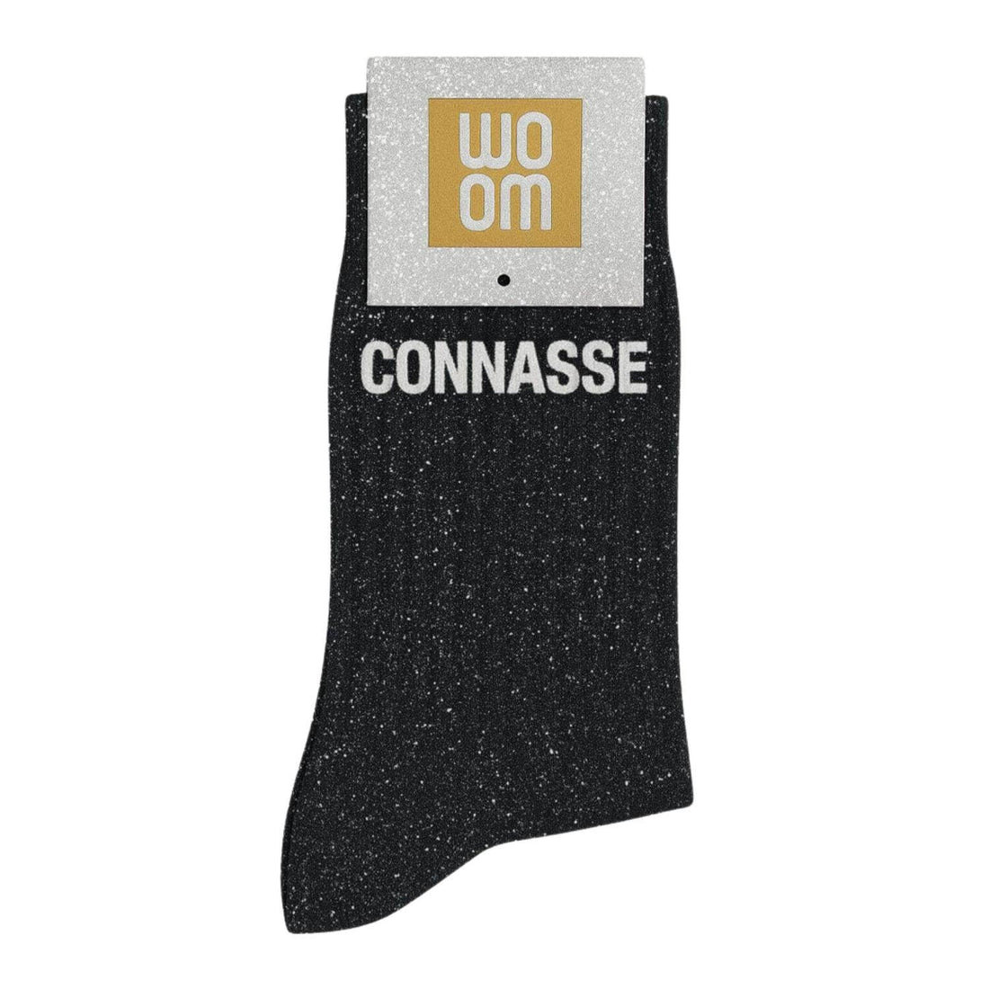 Chaussettes à Paillettes "Connasse" Noir