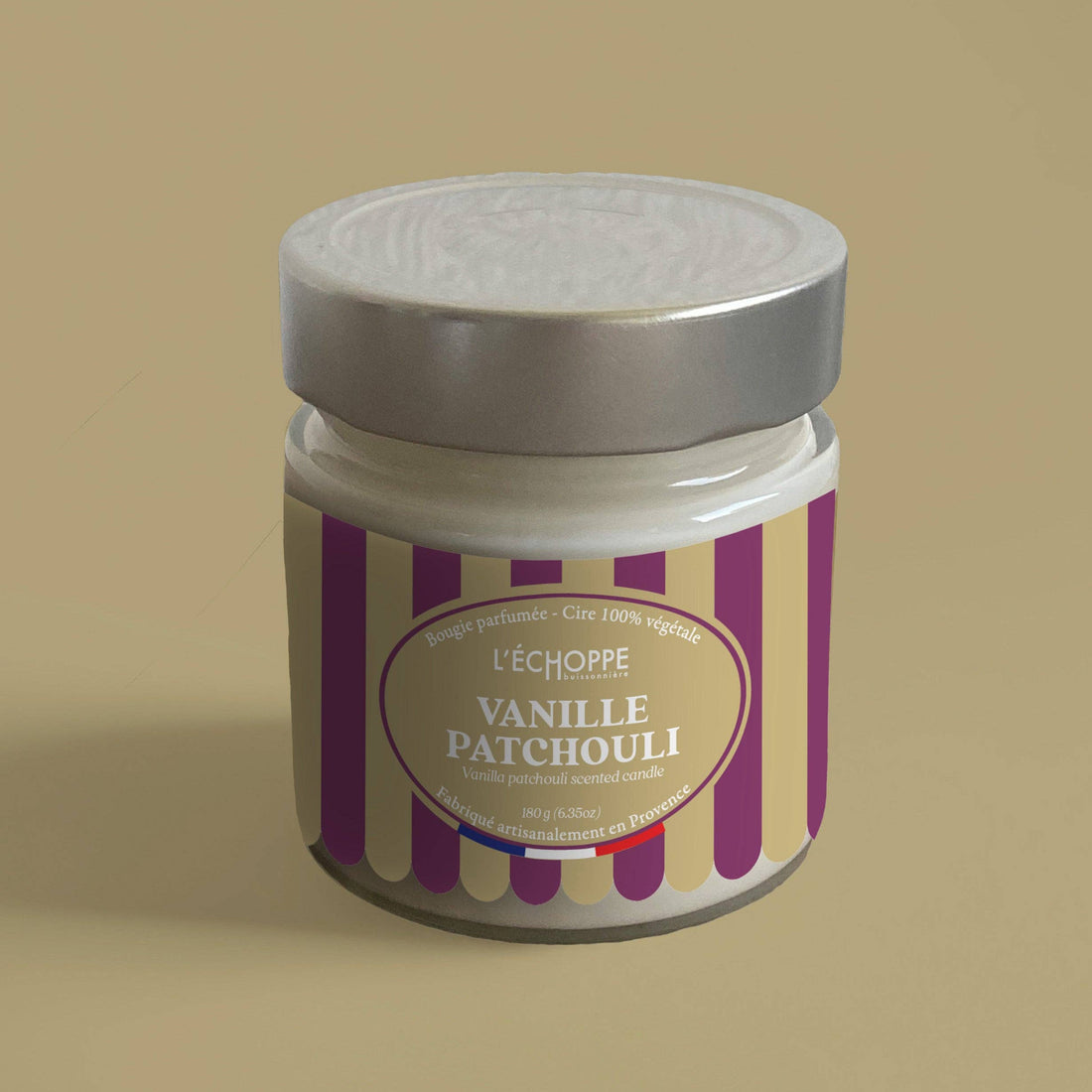 Vanille Patchouli - Bougie parfumée 180g