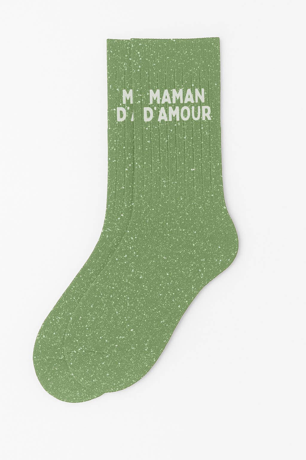 Chaussettes à Paillettes à Message "Maman d&