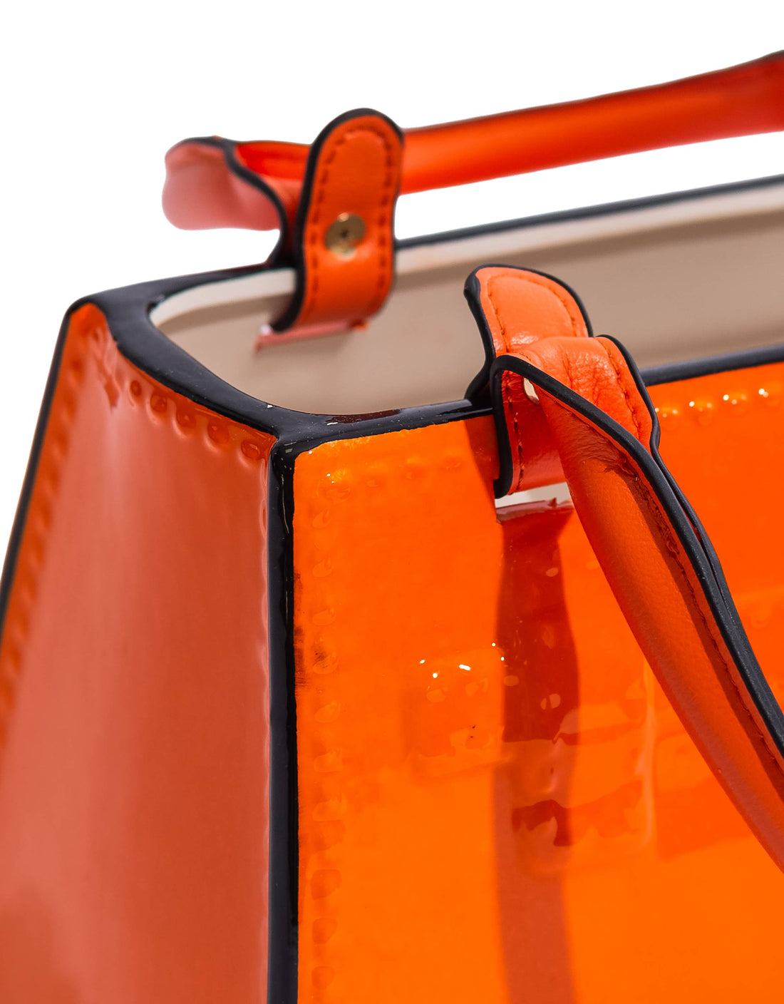 Vase sac à main en céramique orange