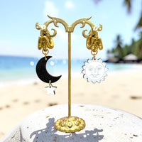 Boucles d'oreilles Astral Doré - Noir