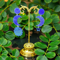 Boucles d'oreilles Céleste - Bleu