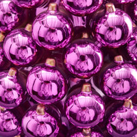 Vase boules métalisées lilas